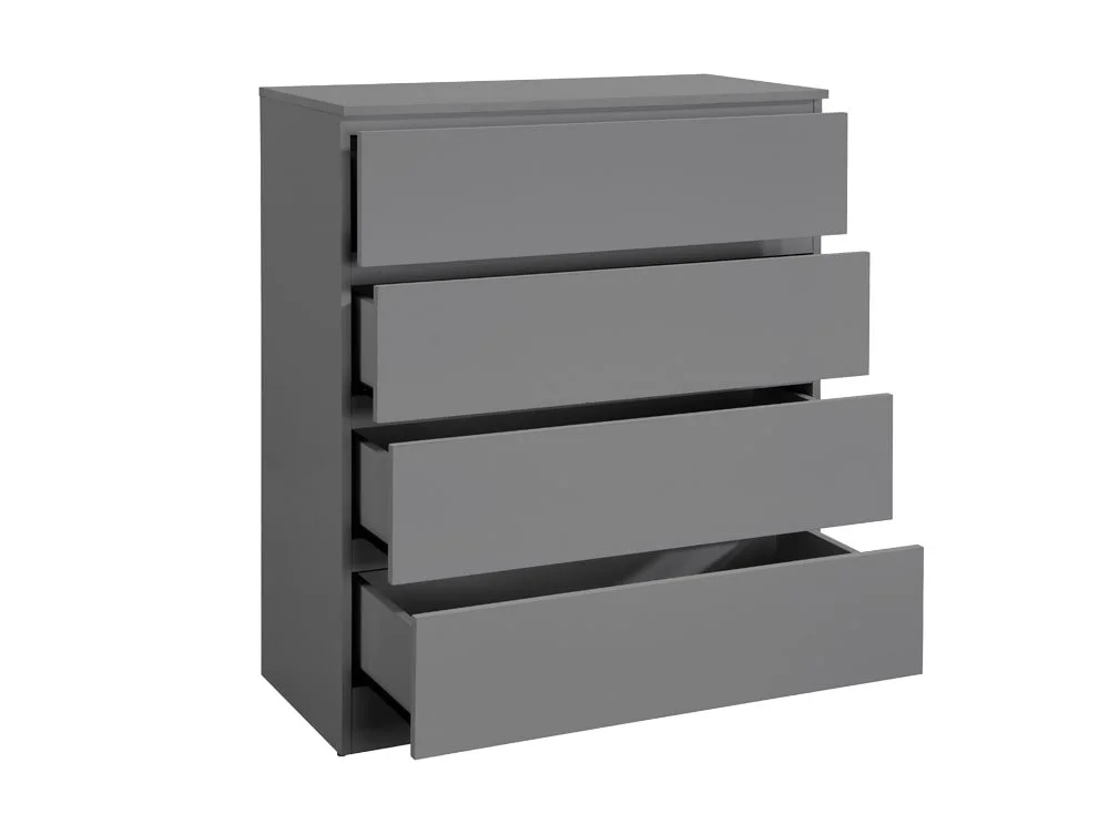 Birlea Furniture & Beds Birlea Oslo Grey 4 Drawer Chest of Drawers