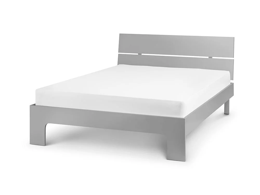 Julian Bowen Julian Bowen Manhattan 4ft6 Double Grey High Gloss Bed Frame