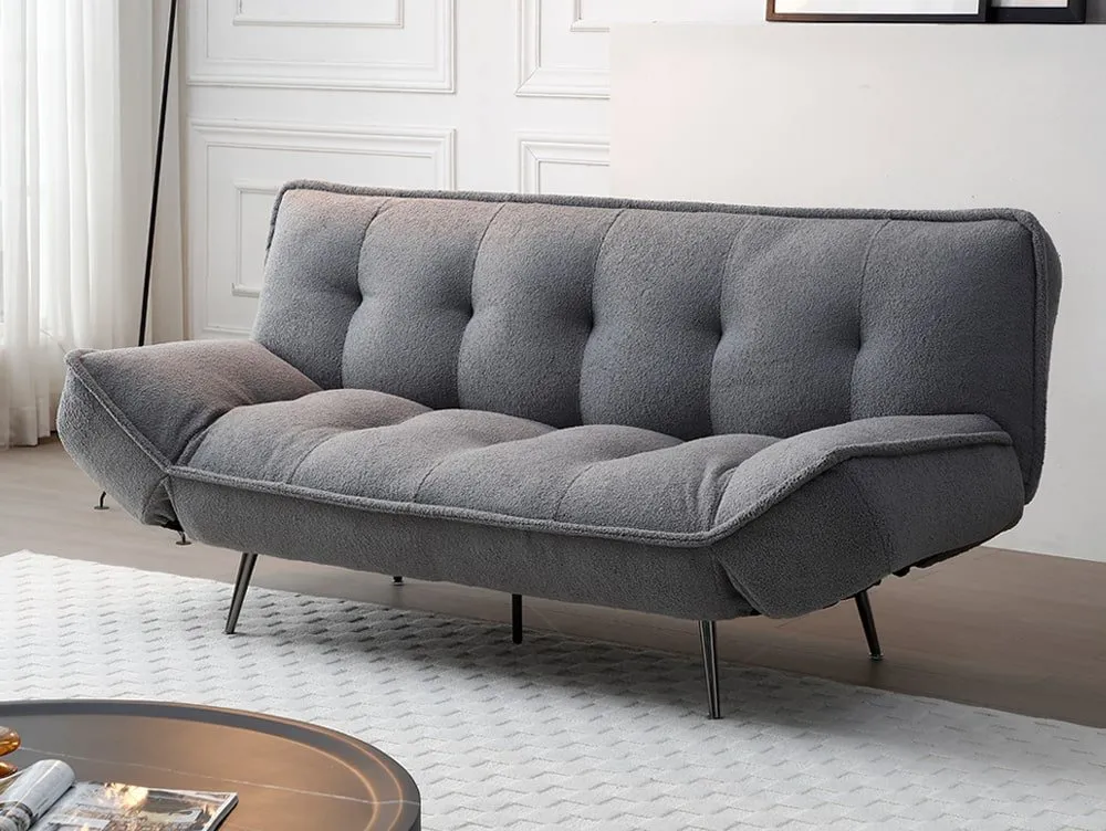 Limelight  Limelight Remi Grey Boucle Fabric Sofa Bed