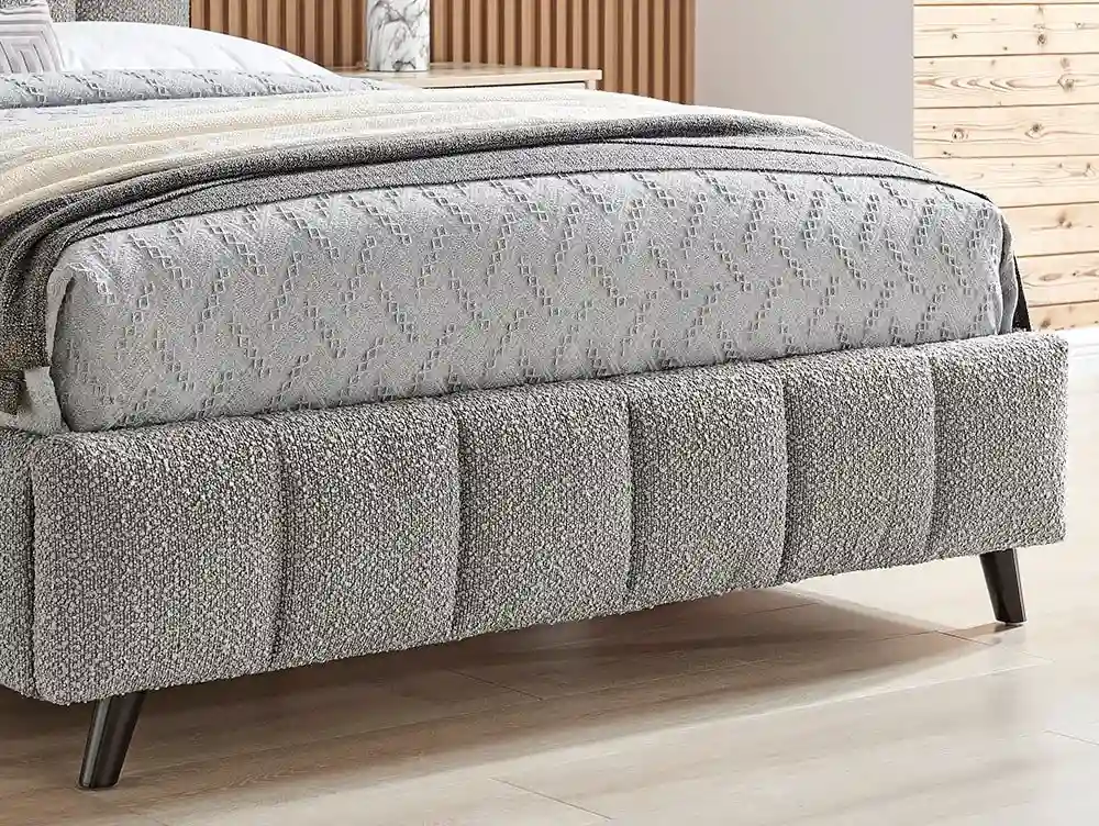 Limelight  Limelight Starla Square 4ft6 Double Dove Grey Boucle Fabric Bed Frame