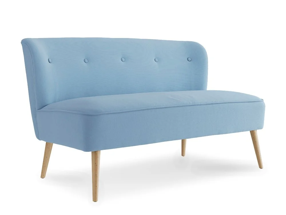 LPD LPD Beau Cornflower Blue Fabric 2 Seater Sofa