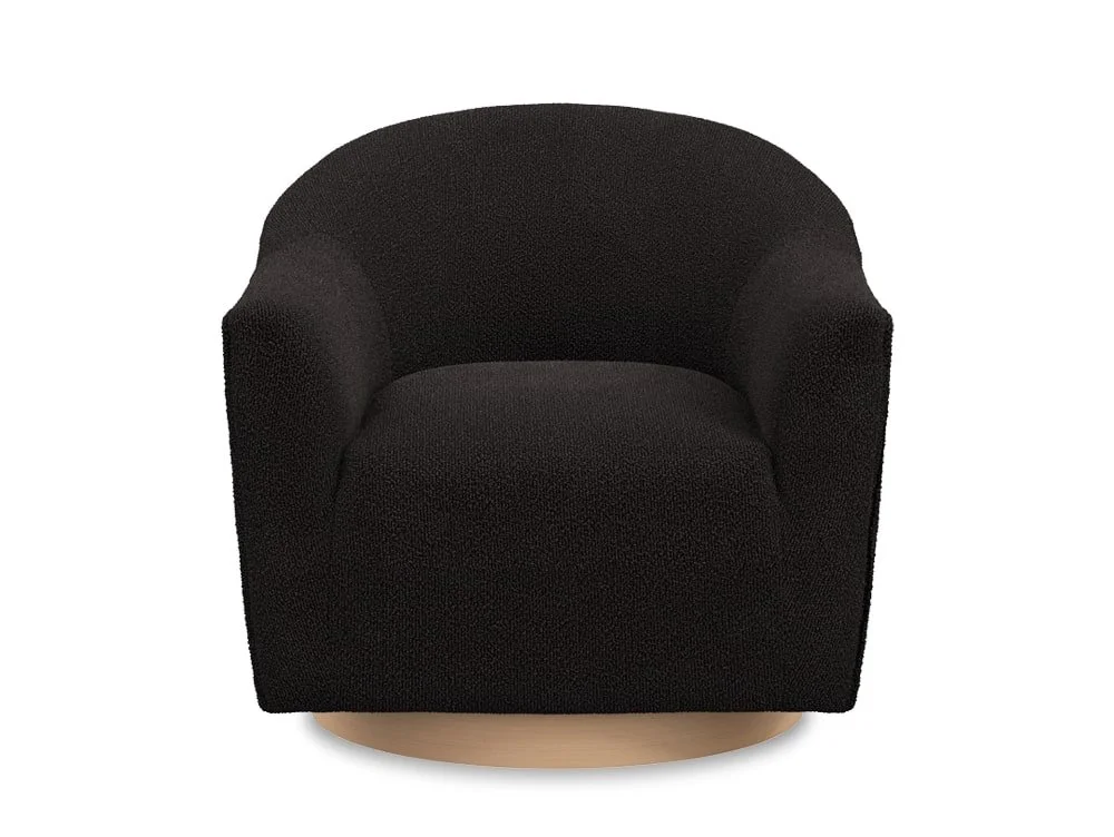 LPD LPD Daphne Black Boucle Fabric Swivel Chair