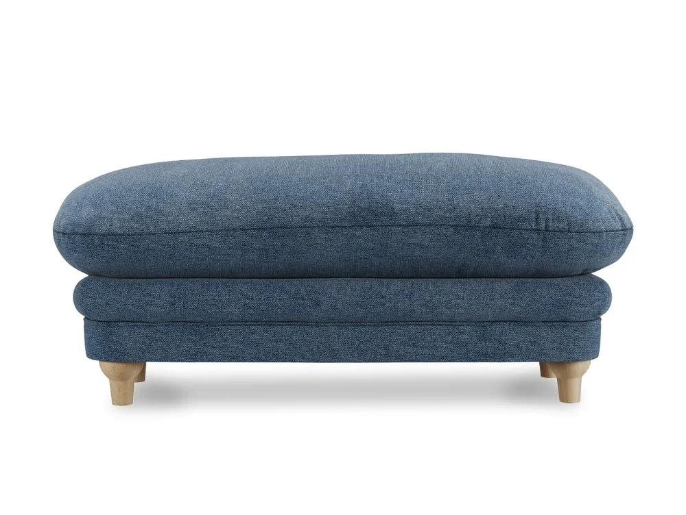 LPD LPD Plumpton Denim Blue Fabric Foot Stool