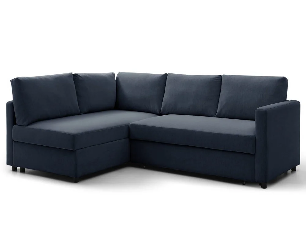 Kyoto Kyoto Clara Navy Blue Weave Corner Sofa Bed