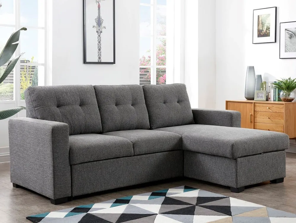 Kyoto Kyoto Hampton Grey Weave Corner Sofa Bed