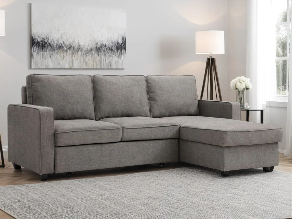 Kyoto Kyoto Myles Grey Weave Corner Sofa Bed