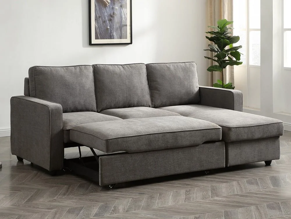 Kyoto Kyoto Myles Grey Weave Corner Sofa Bed