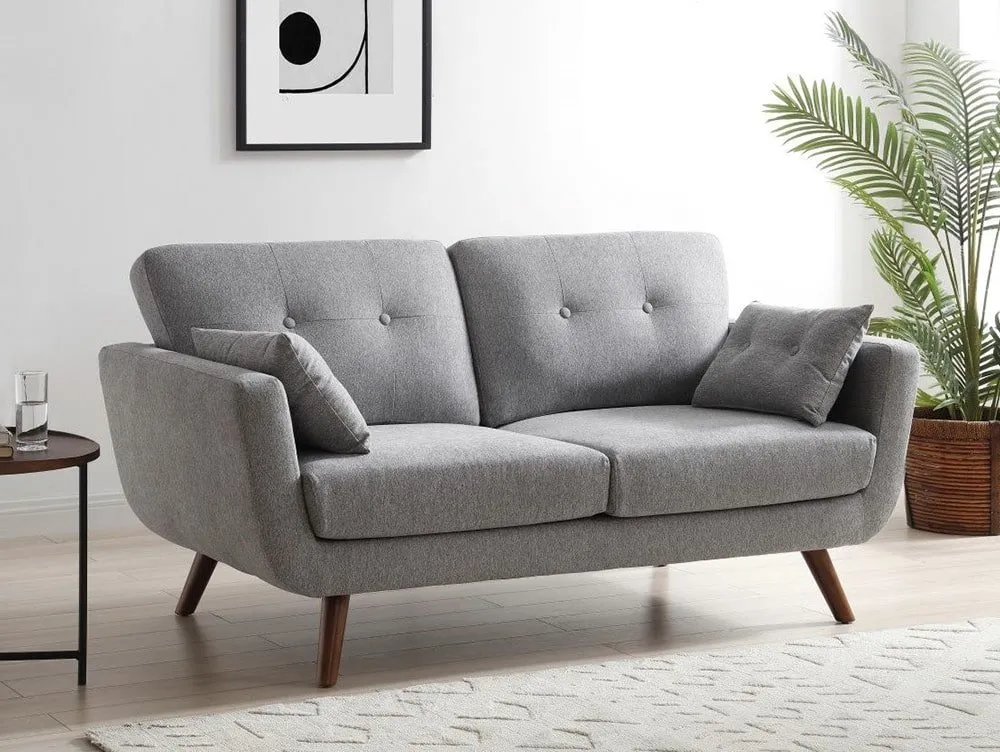 Kyoto Kyoto Oslo Soft Touch Grey 2 Seater Sofa