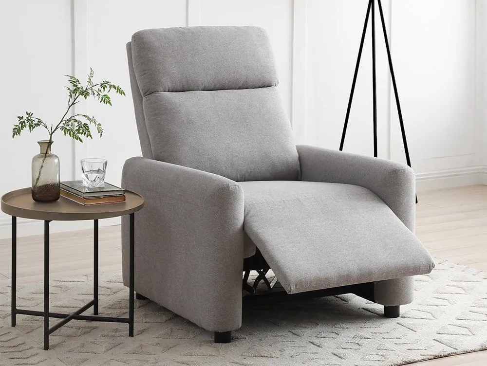 Kyoto Kyoto Toby Grey Fabric Recliner Chair