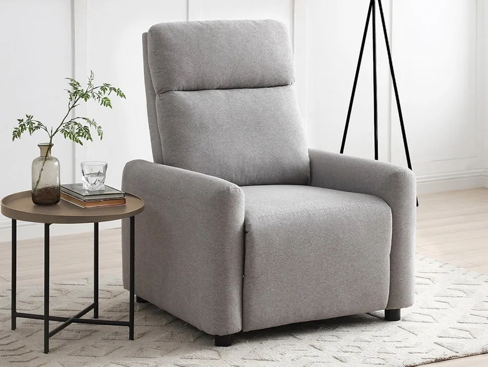 Kyoto Kyoto Toby Grey Fabric Recliner Chair