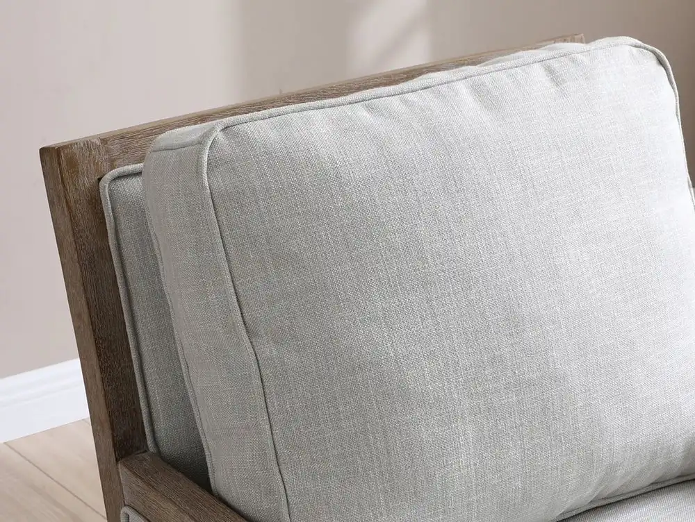 Kyoto Kyoto Beatrice Grey Linen Fabric Accent Chair