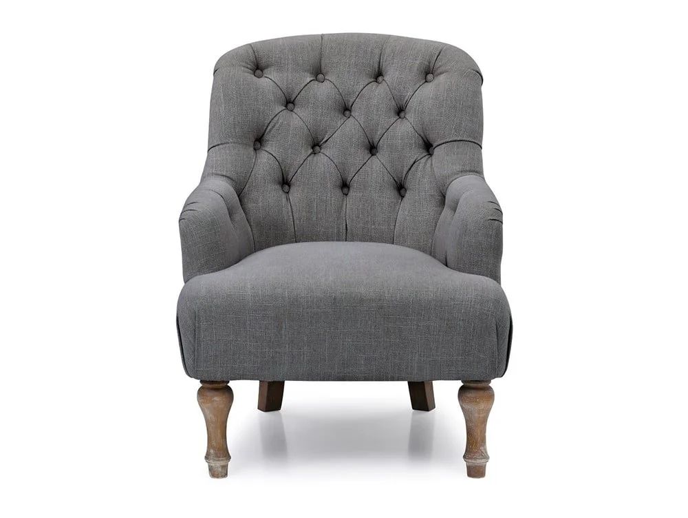 Kyoto Kyoto Bianca Charcoal Linen Accent Chair