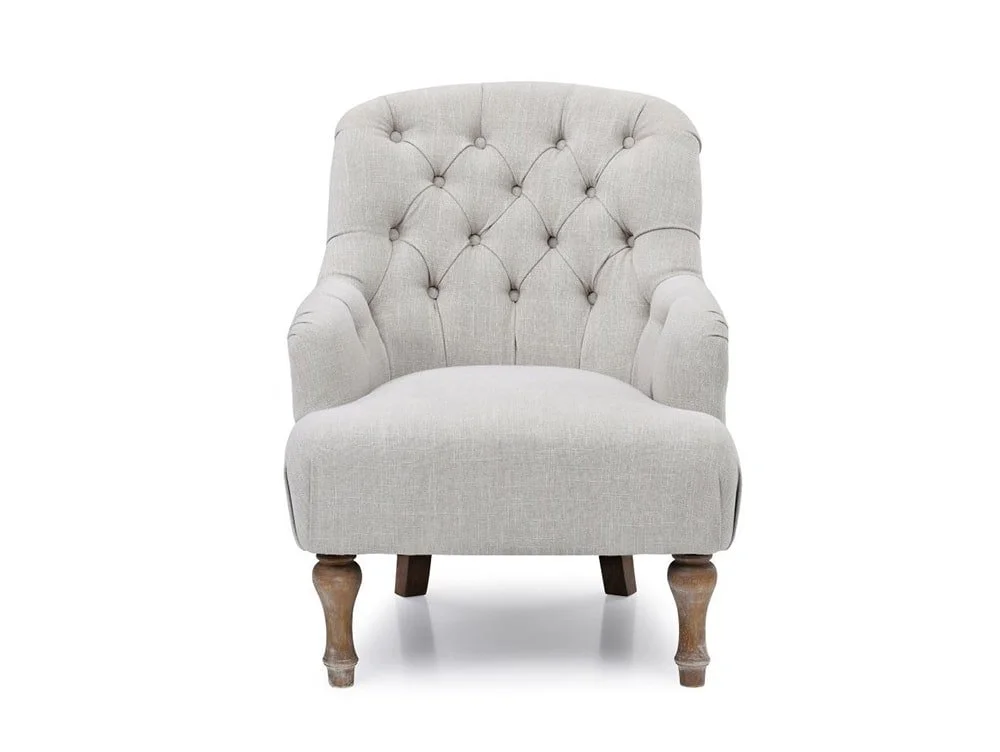 Kyoto Kyoto Bianca Cream Linen Accent Chair