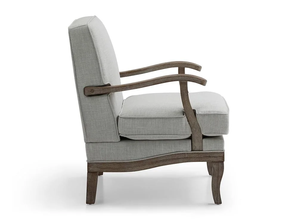 Kyoto Kyoto Colwell Cream Linen Accent Chair