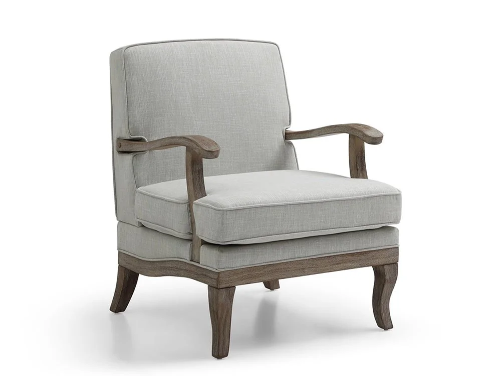 Kyoto Kyoto Colwell Cream Linen Accent Chair