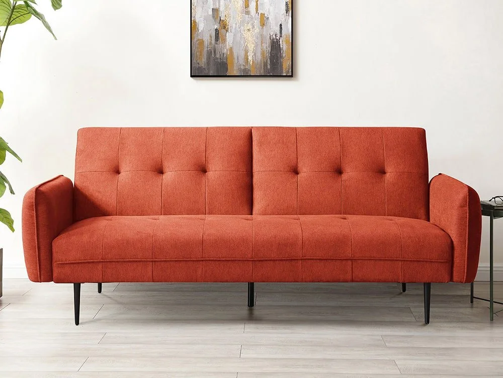 Kyoto Kyoto Erik Orange Soft Touch Sofa Bed