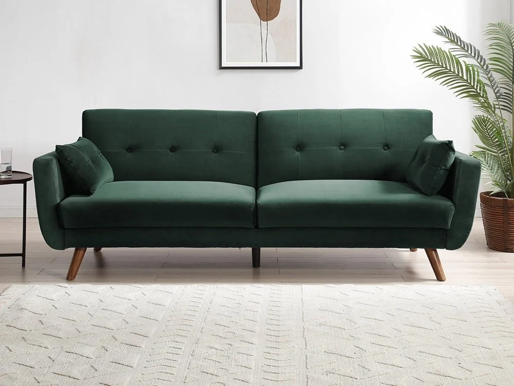 Kyoto Kyoto Oslo Bottle Green Velvet Sofa Bed