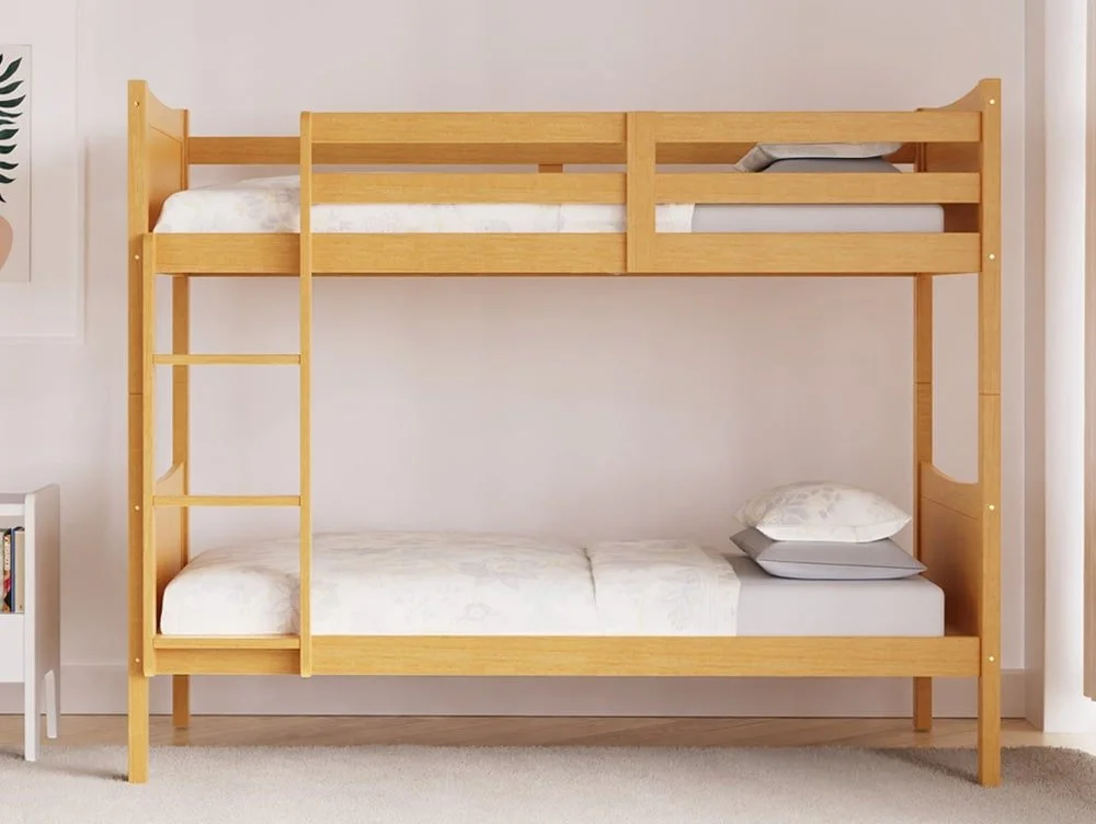 Kyoto Kyoto Natural 3ft Single Oak Wooden Bunk Bed Frame