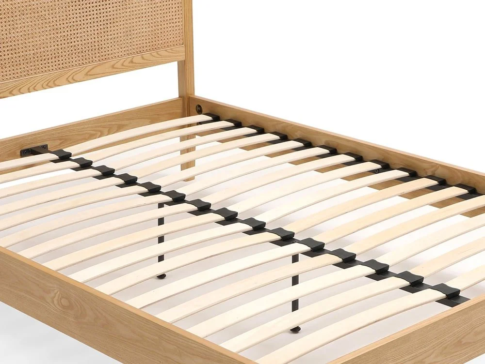 Kyoto Kyoto Ezra 4ft6 Double Rattan and Oak Wooden Bed Frame