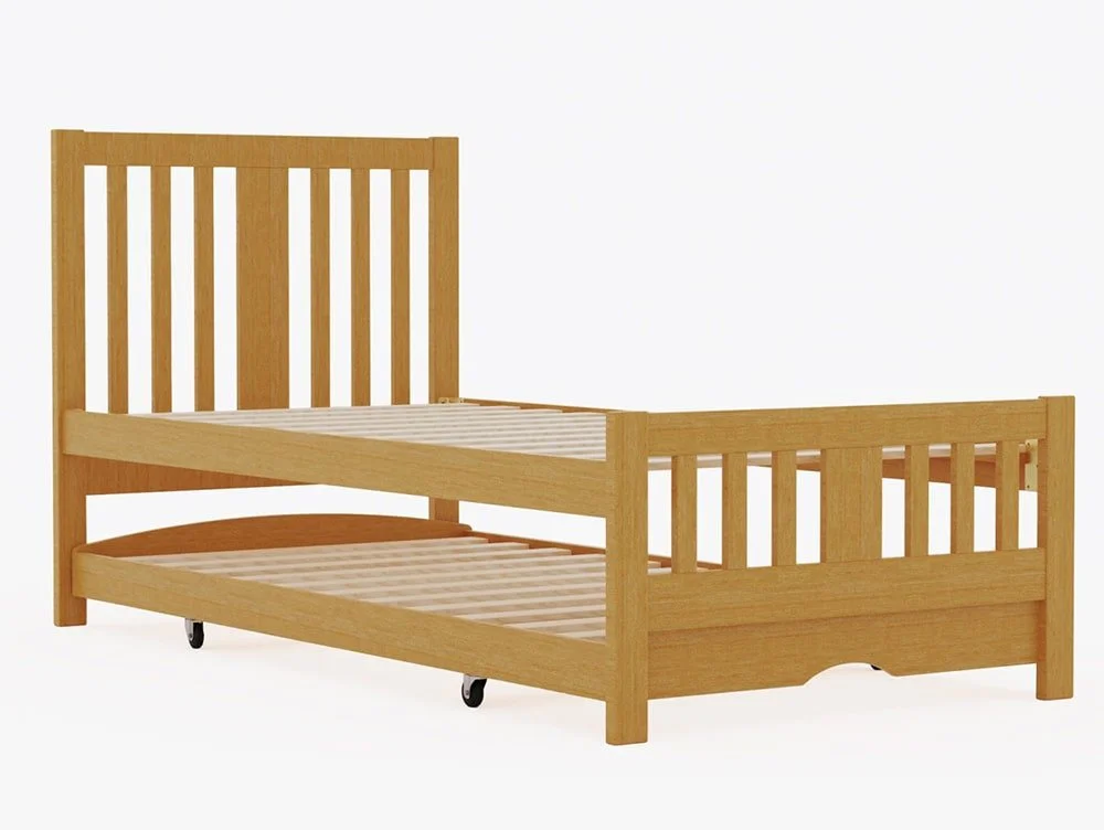 Kyoto Kyoto Natural 3ft Single Oak Wooden Guest Bed Frame