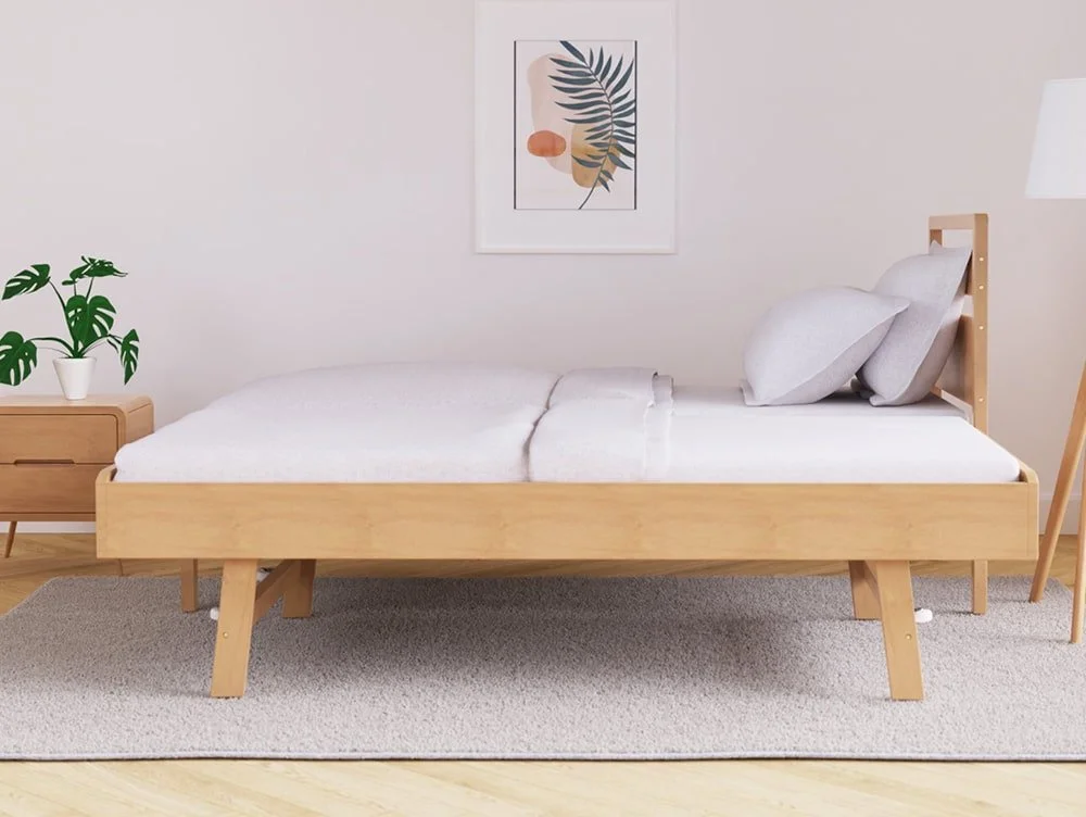 Kyoto Kyoto Skandi 3ft Single Oak Wooden Guest Bed Frame