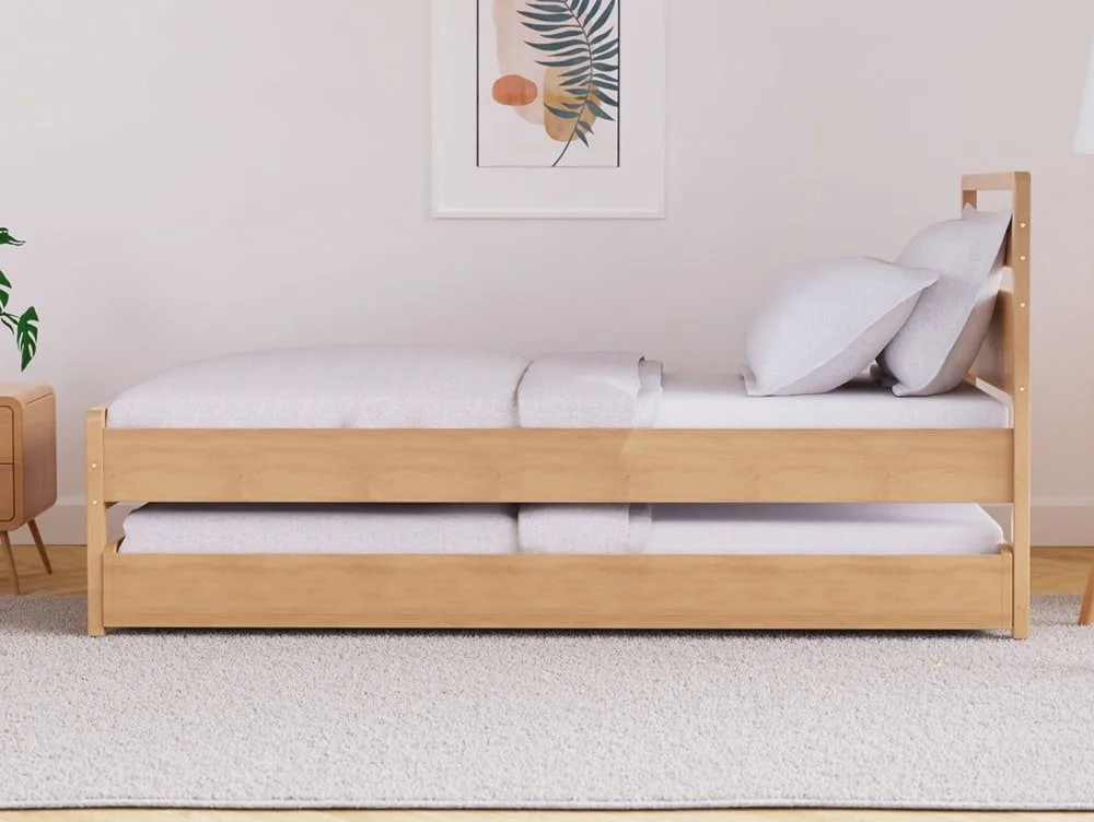 Kyoto Kyoto Skandi 3ft Single Oak Wooden Guest Bed Frame