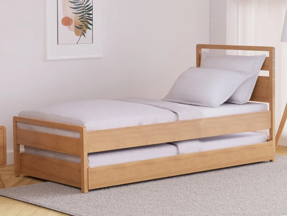 Kyoto Kyoto Skandi 3ft Single Oak Wooden Guest Bed Frame