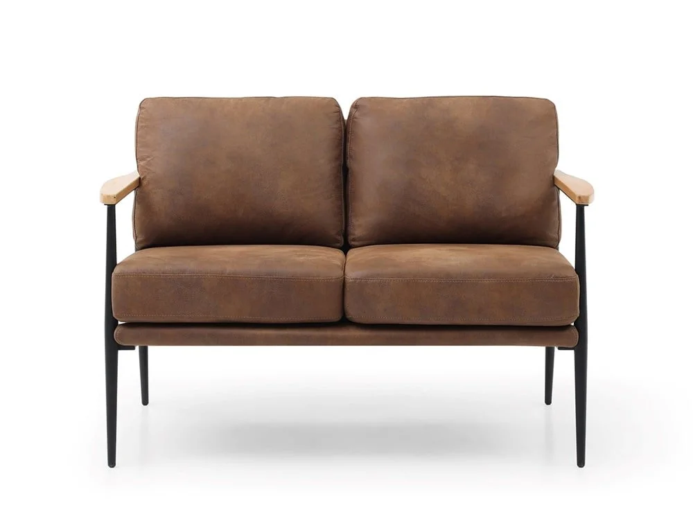 Kyoto Kyoto Bronx Brown Faux Leather 2 Seater Sofa