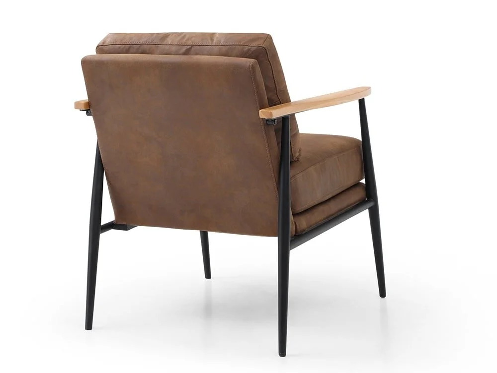 Kyoto Kyoto Bronx Brown Faux Leather Accent Chair