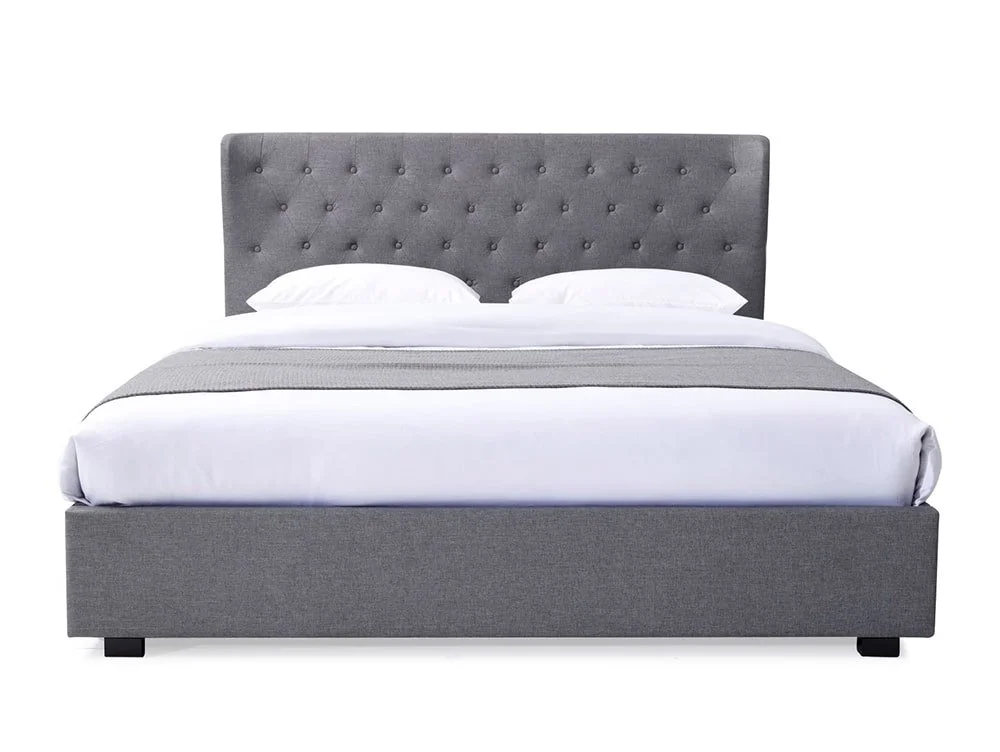 Kyoto Kyoto Kensington 5ft King Size Grey Fabric Ottoman Bed