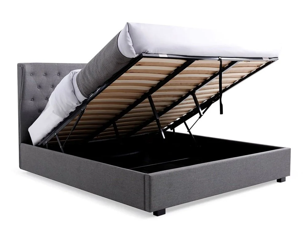 Kyoto Kyoto Kensington 6ft Super King Size Grey Fabric Ottoman Bed