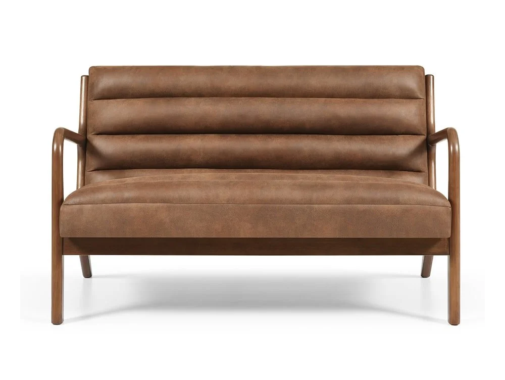 Kyoto Kyoto Inca Brown Faux Leather 2 Seater Sofa