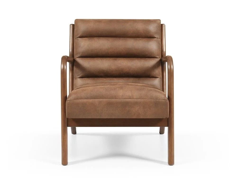 Kyoto Kyoto Inca Brown Faux Leather Accent Chair