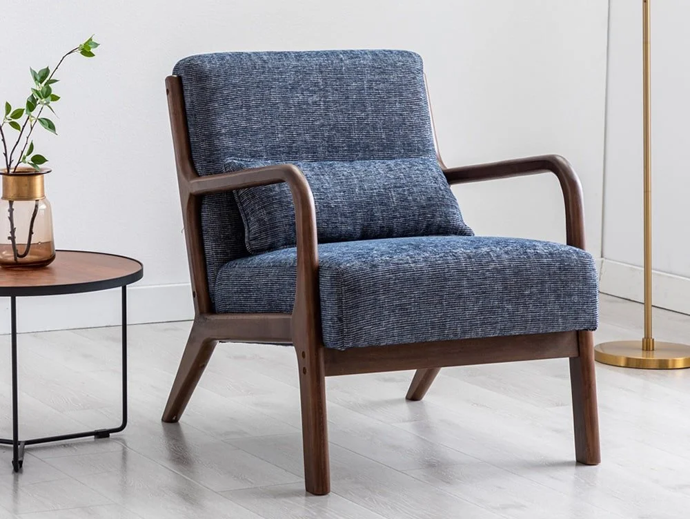 Kyoto Kyoto Inca Navy Fabric Accent Chair