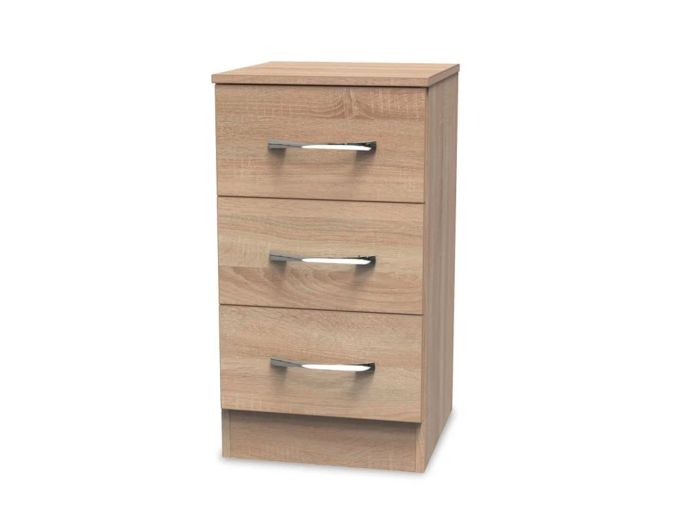 Welcome Welcome Avon 3 Drawer Bedside Table (Assembled)