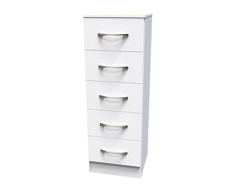 Welcome Welcome Avon 5 Drawer Tall Narrow Chest of Drawers (Assembled)