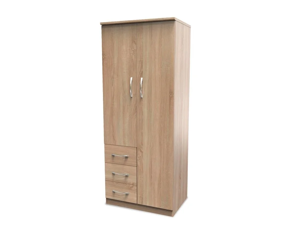 Welcome Welcome Avon 2ft6 2 Door 3 Drawer Double Wardrobe (Assembled)