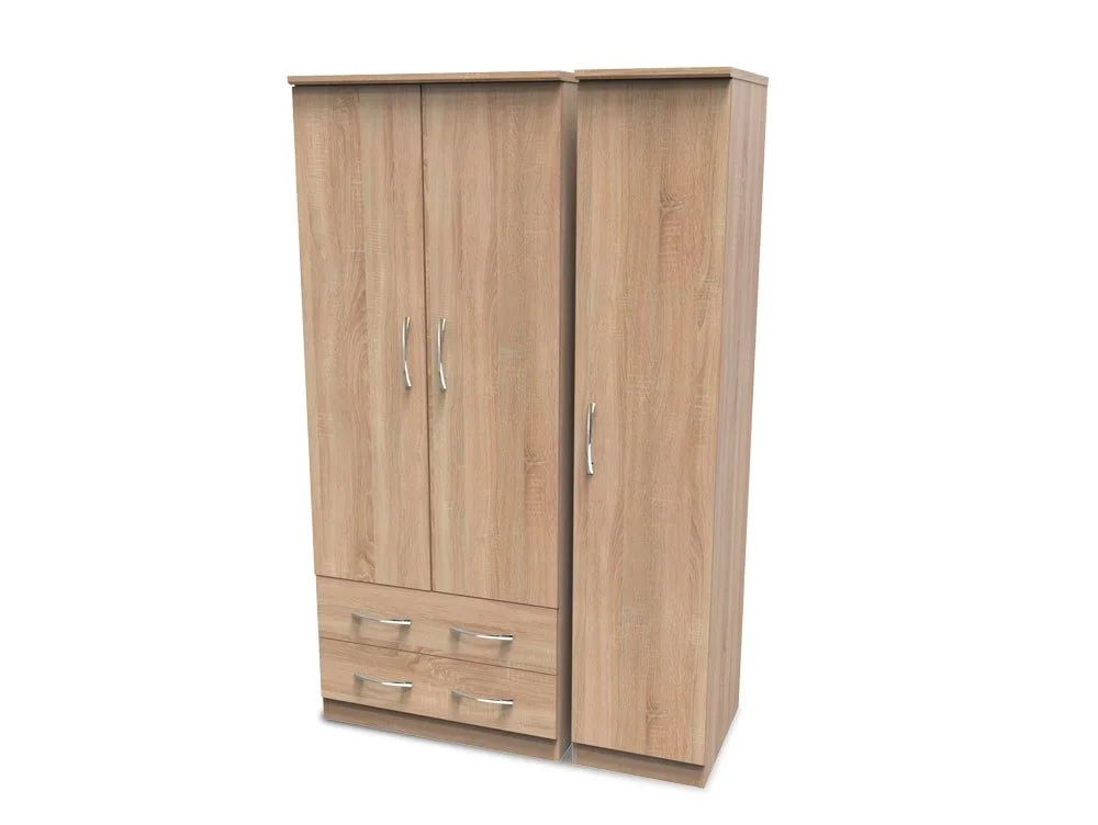 Welcome Welcome Avon 3 Door 2 Drawer Triple Wardrobe (Assembled)