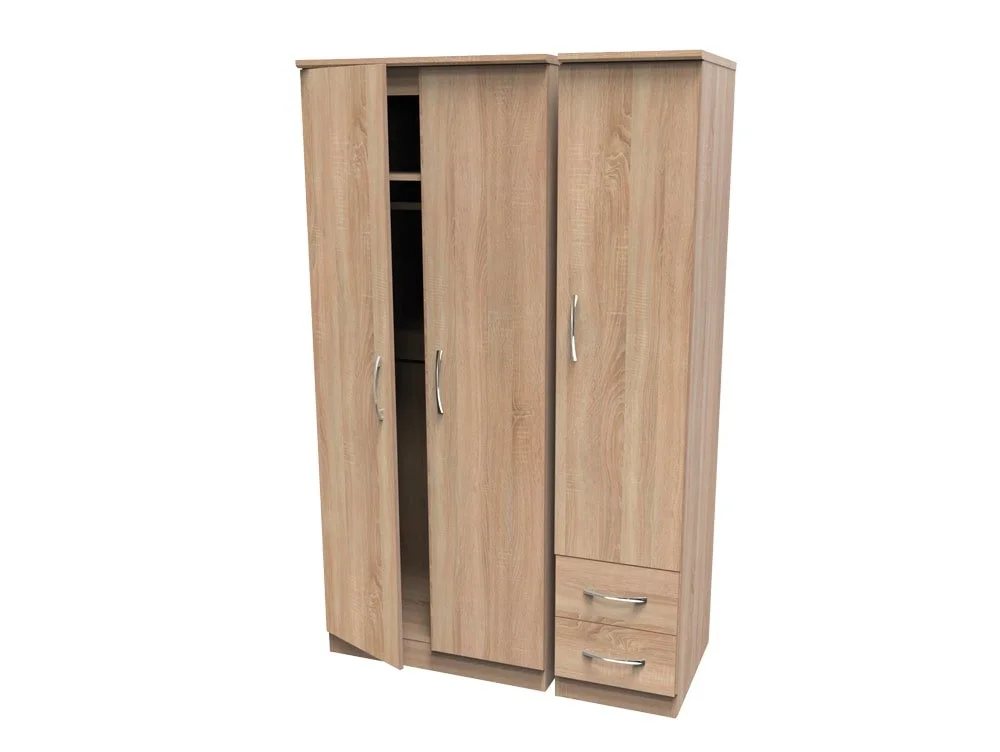 Welcome Welcome Avon 3 Door 2 Small Drawer Triple Wardrobe (Assembled)