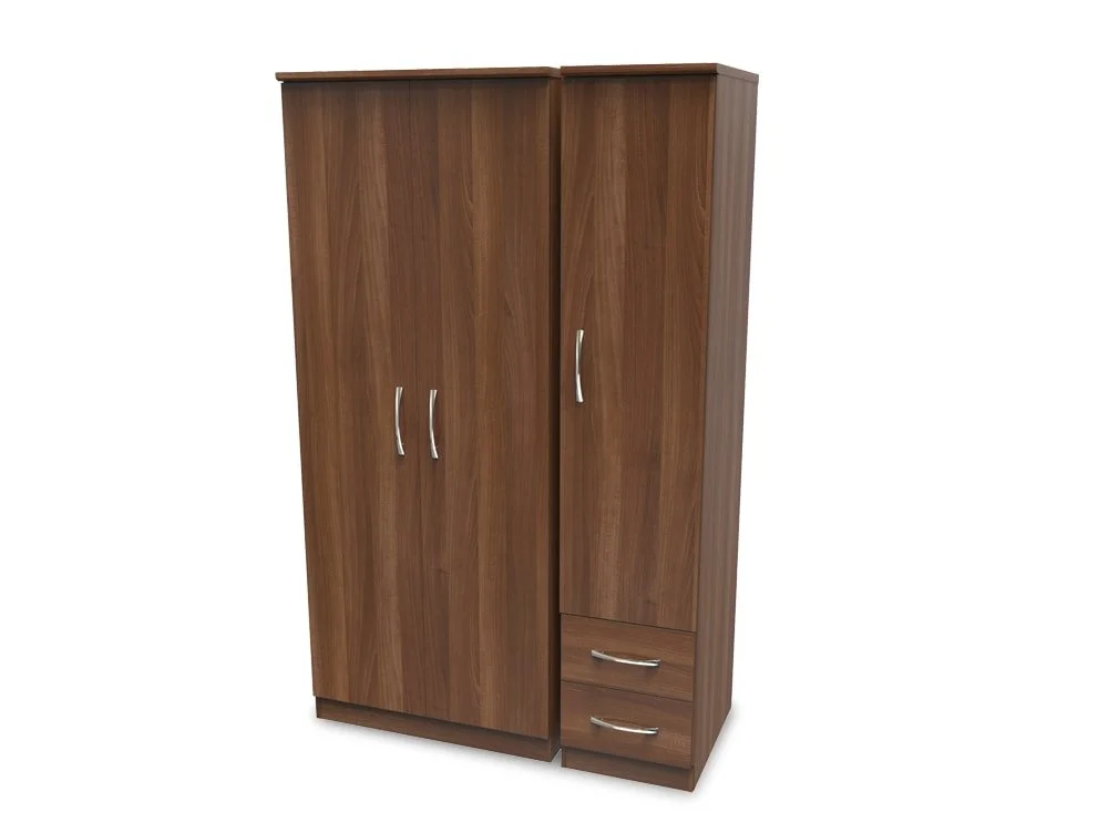 Welcome Welcome Avon 3 Door 2 Small Drawer Triple Wardrobe (Assembled)