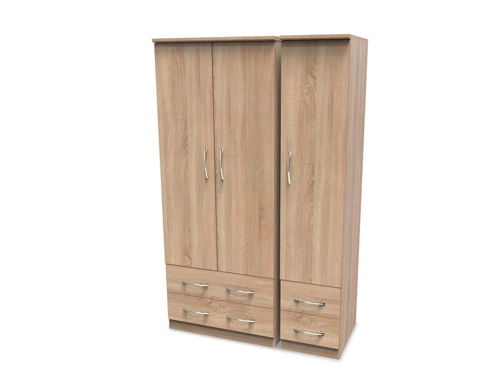 Welcome Welcome Avon 3 Door 4 Drawer Triple Wardrobe (Assembled)