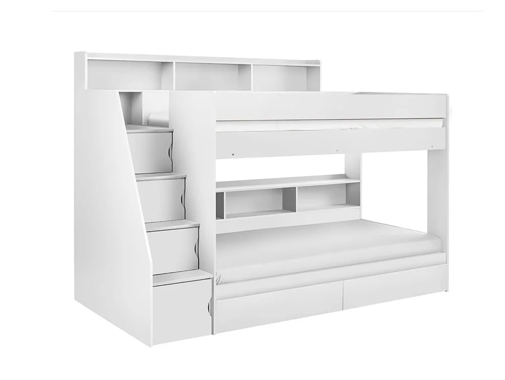 Julian Bowen Julian Bowen Camelot 3ft Single White Wooden Bunk Bed Frame