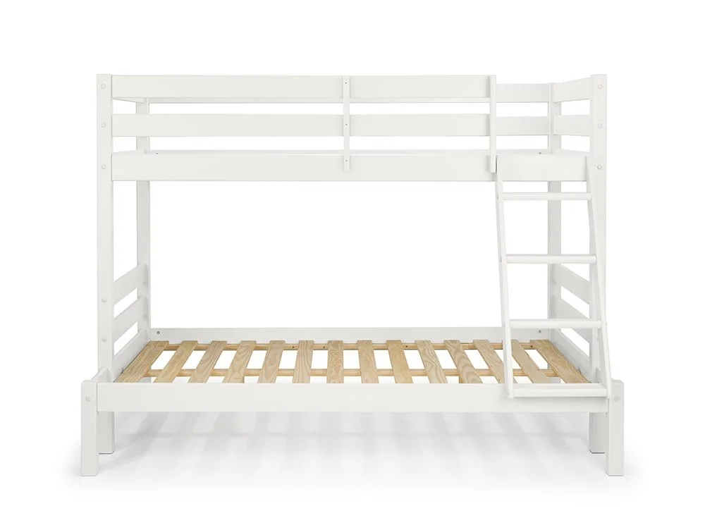 Julian Bowen Julian Bowen Merlin 3ft plus 4ft Surf White Wooden Triple Bunk Bed Frame