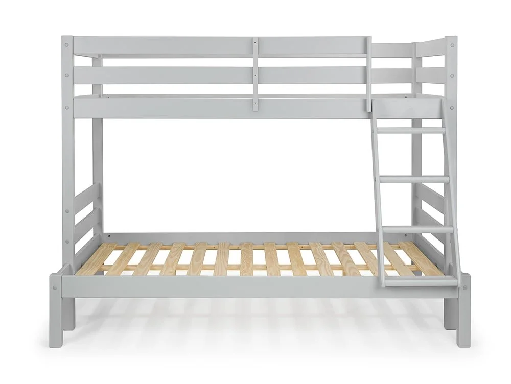 Julian Bowen Julian Bowen Merlin 3ft plus 4ft Dove Grey Wooden Triple Bunk Bed Frame