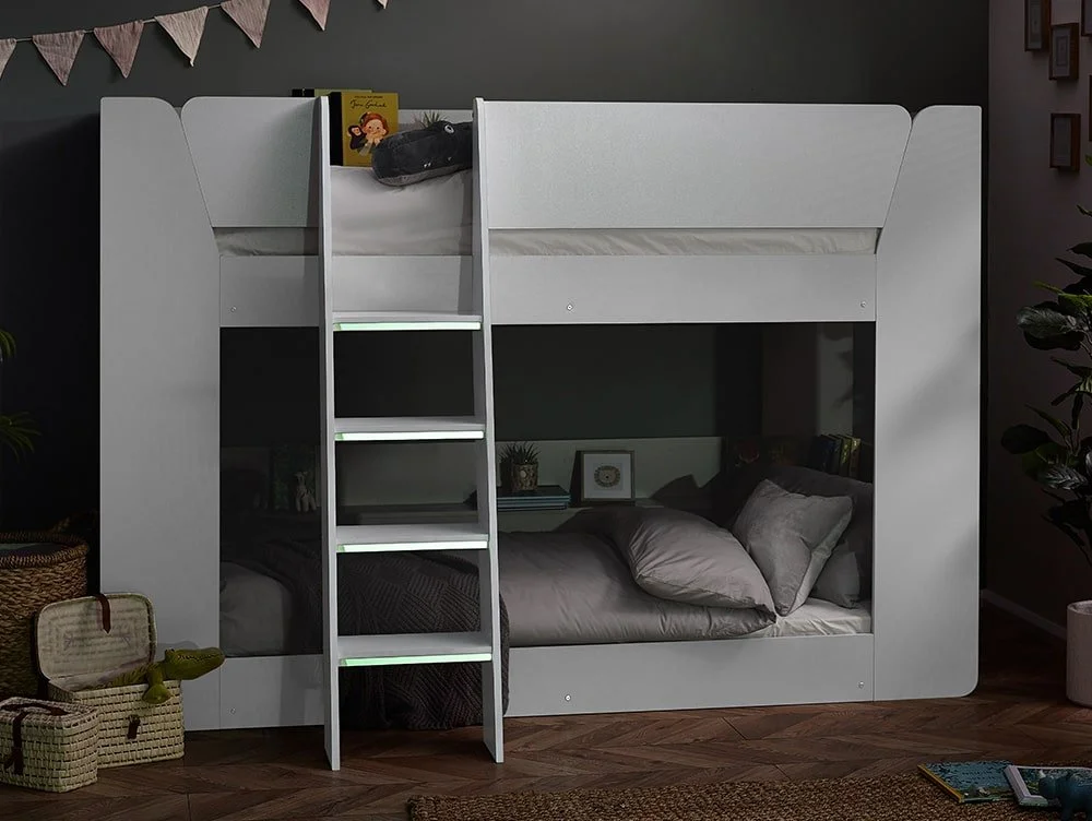 Julian Bowen Julian Bowen Parsec 3ft Single White Wooden Bunk Bed Frame