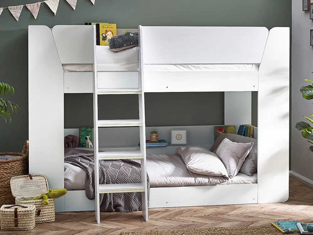 Julian Bowen Julian Bowen Parsec 3ft Single White Wooden Bunk Bed Frame