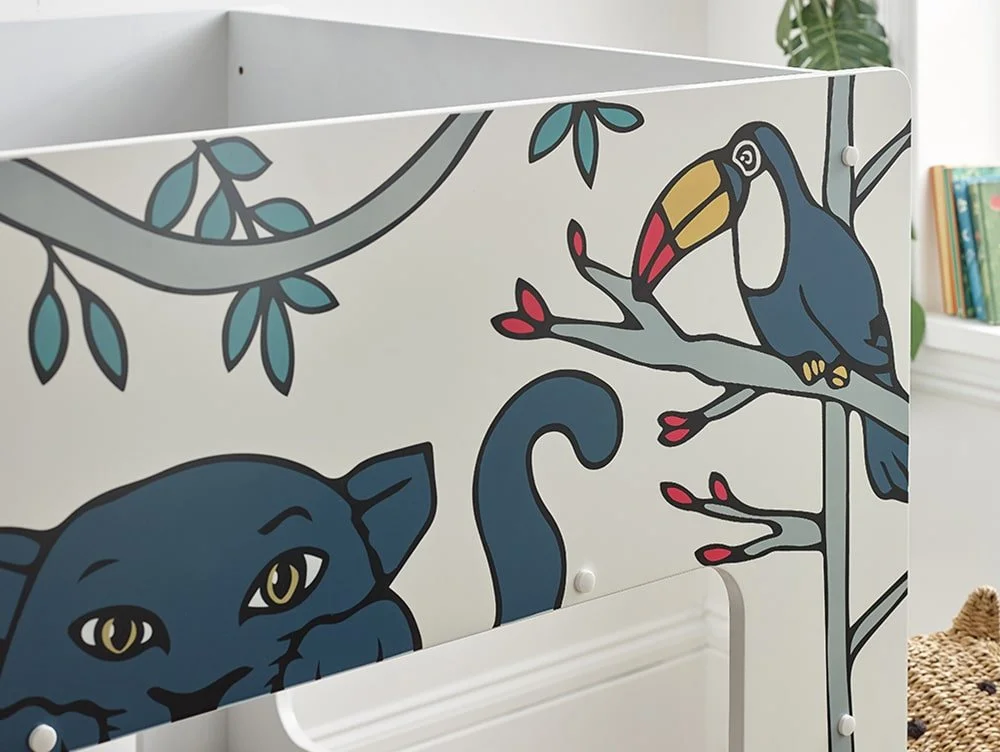 Julian Bowen Julian Bowen Safari 3ft Single Jungle Print Wooden Bunk Bed Frame