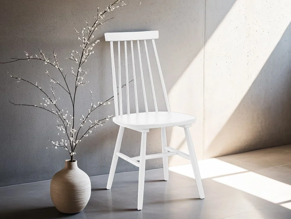 Julian Bowen Julian Bowen Alassio White Wooden Dining Chair