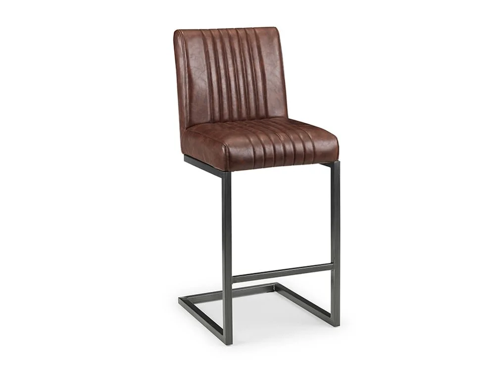 Julian Bowen Julian Bowen Brooklyn Brown Faux Leather Bar Stool