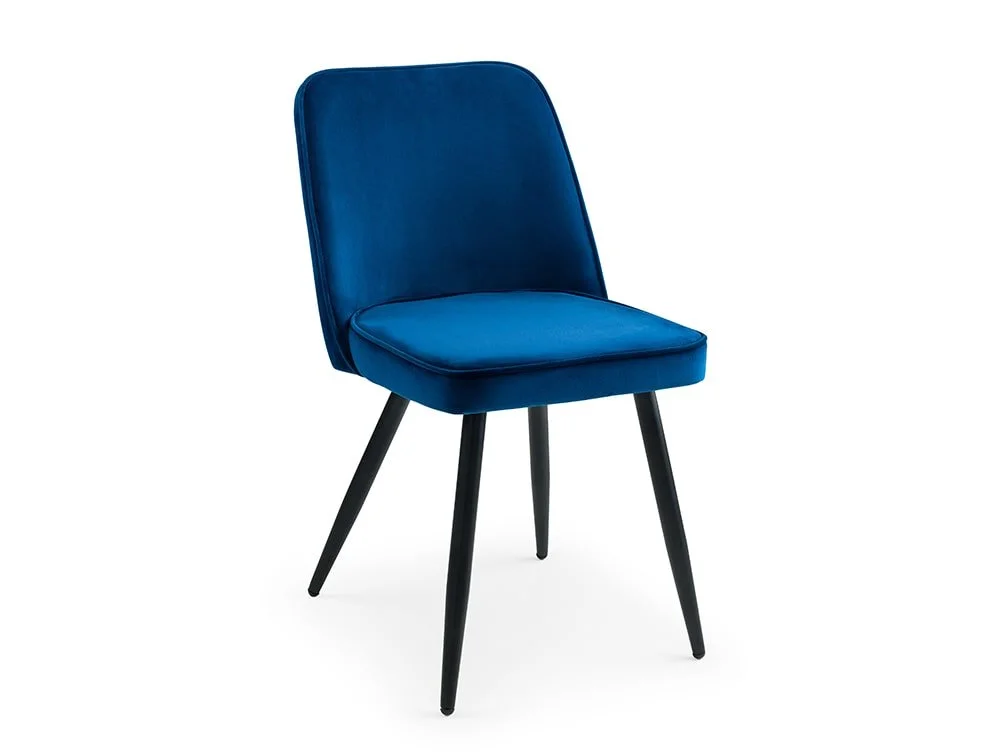 Julian Bowen Julian Bowen Burgess Blue Velvet Dining Chair